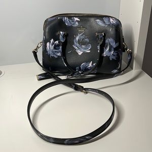 Kate Spade black and blue floral purse